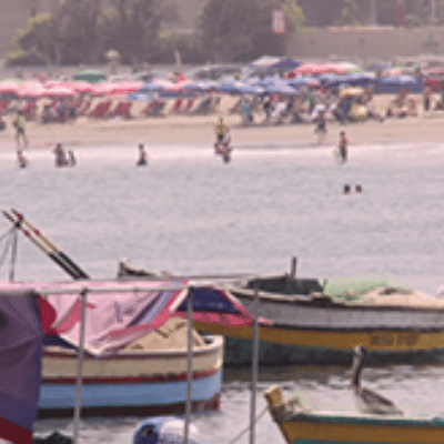 Fishing boats at the Fisherman’s Pier in Chorrillos, Lima Peru