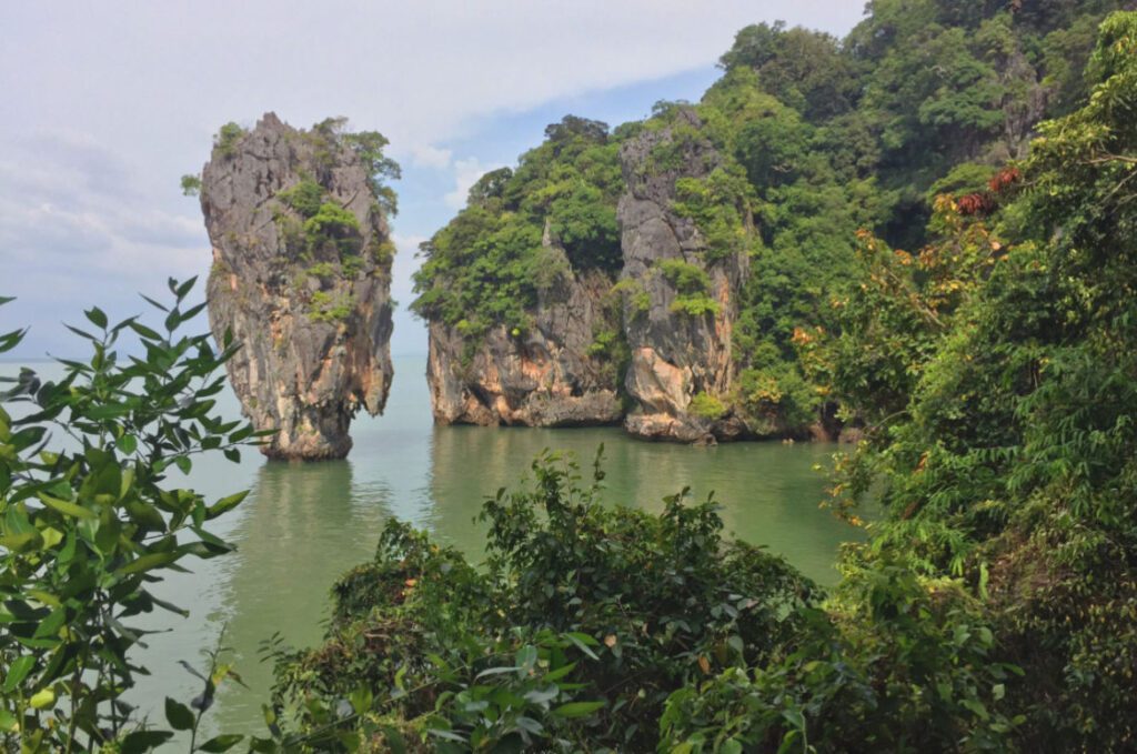 Phangnga Bay Thailand. Bicycles available for rent outside the MRT