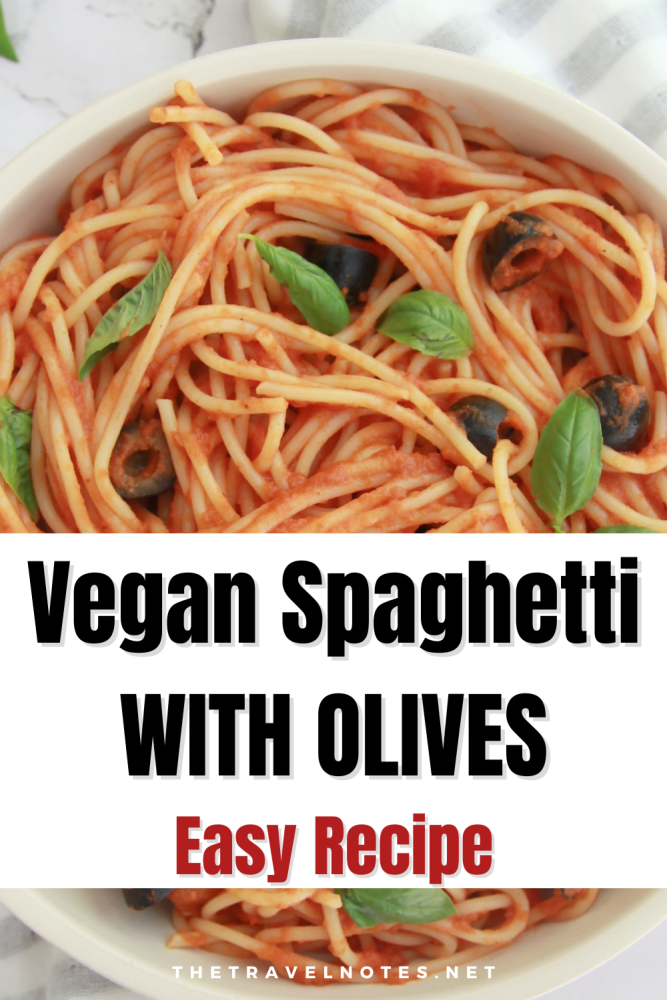 Pinterest Vegan Spaghetti with olives and tomato sauce-1