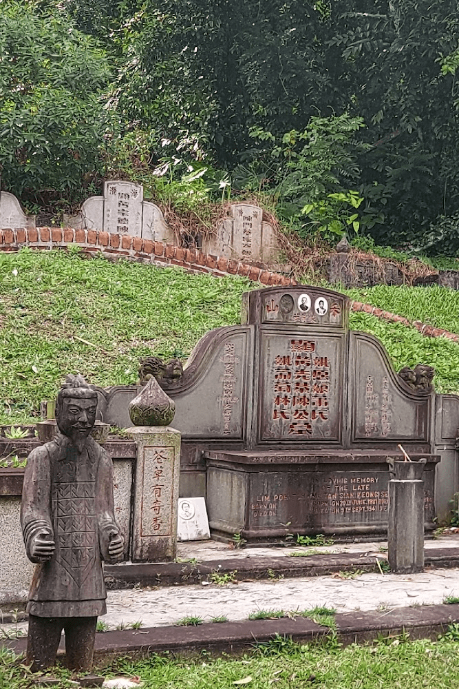 The guard sculptures Bukit Brown