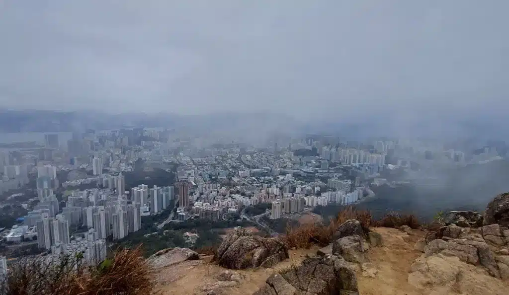 TRAIL TO LION ROCK PEAK IN HONG KONG