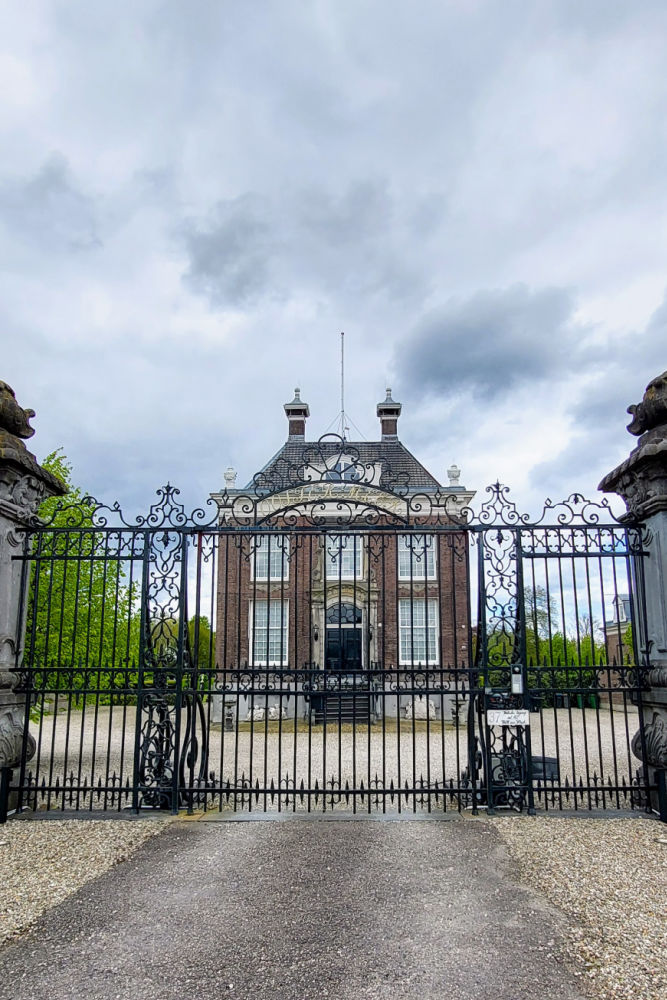 Hiking along the river Amstel in Amsterdam