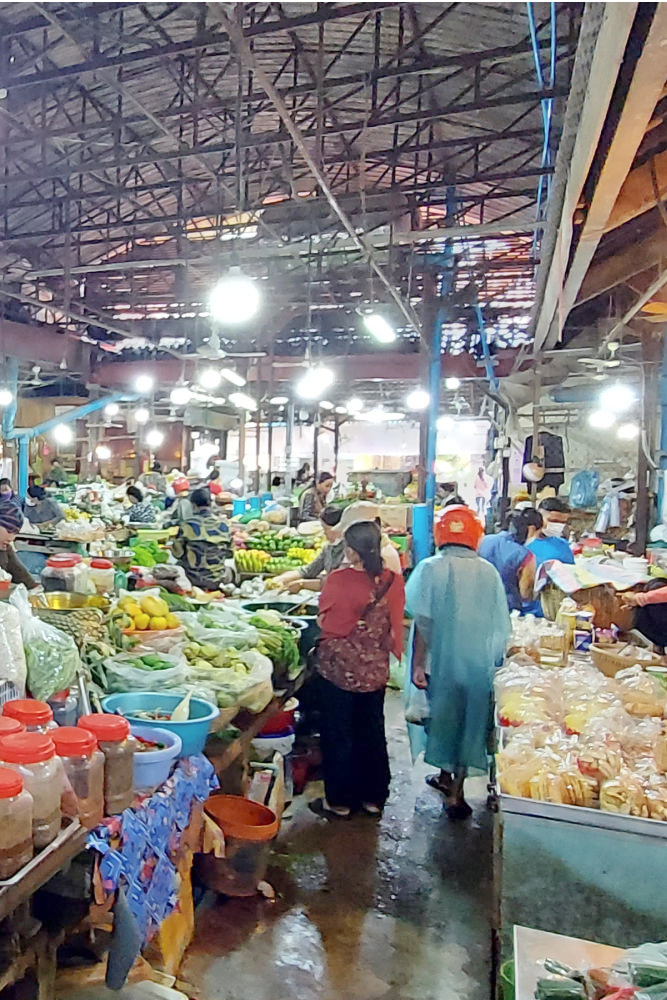 Colorful stalls at a Siem Reap market selling food Explore Angkor Wat in Siem Reap