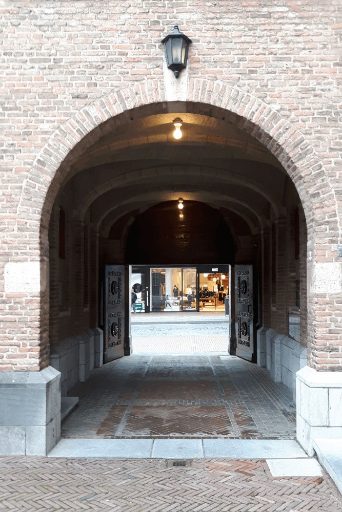 Gedeputeerdenplaats square with historic buildings in Nijmegen