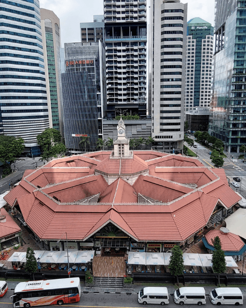 Lau Pa Sat hawker centre on a Singapore walking tour